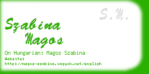 szabina magos business card